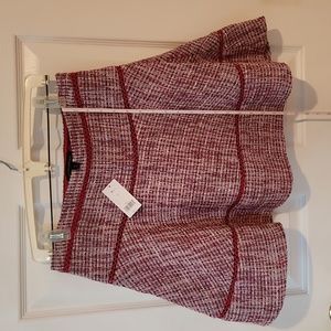 Banana Republic skirt, size 6, fuchsia, gray and white with fuchsia detailing